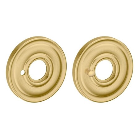 Baldwin Privacy Pair Rosettes Vintage Brass 5148.033